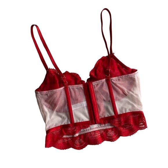 NWT Auden Longline Floral Lace Unlined Underwire Bra Size Large Women's - Picture 2 of 2